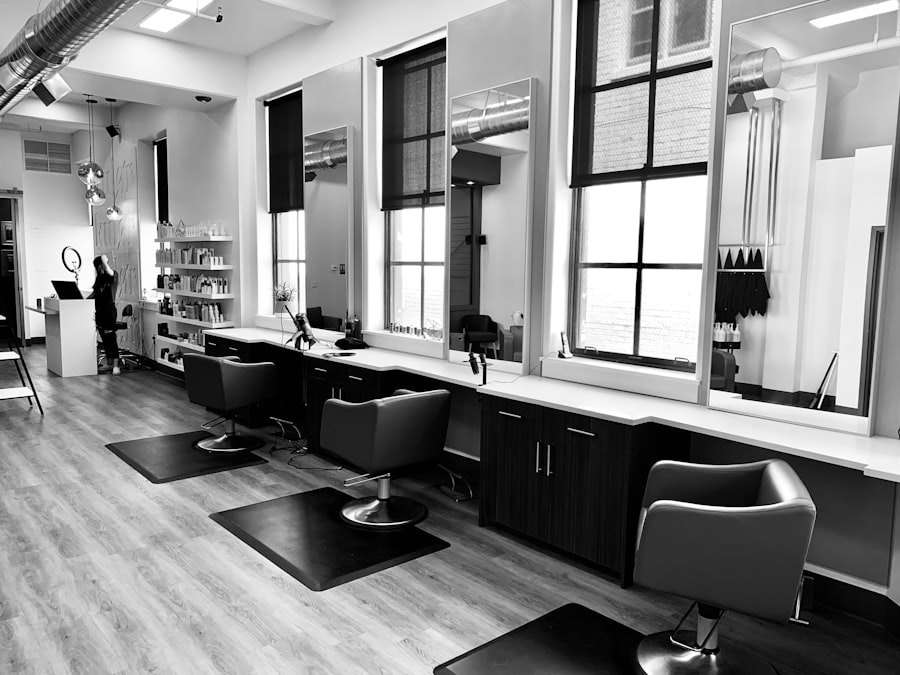 Hair salon styling and colour